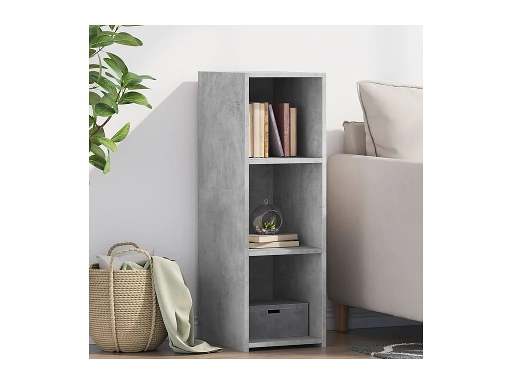 Buffet gris béton 30x41x93 cm bois d'ingénierie