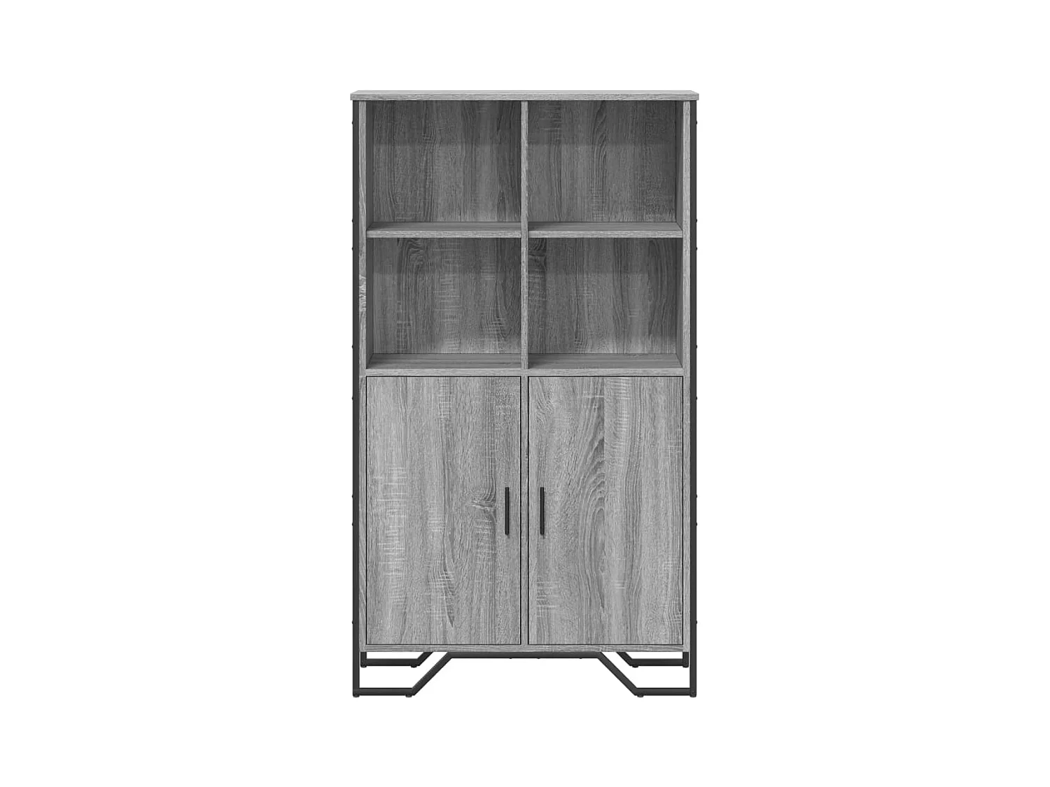 Buffet haut sonoma gris 79,5x35,5x137,5 cm bois d'ingénierie