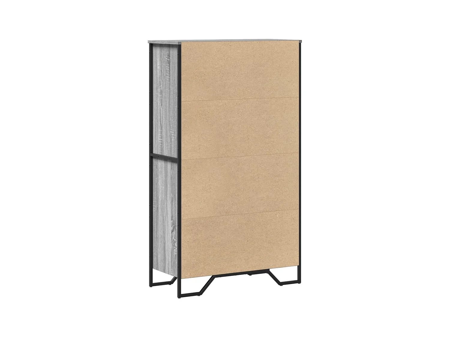 Buffet haut sonoma gris 79,5x35,5x137,5 cm bois d'ingénierie