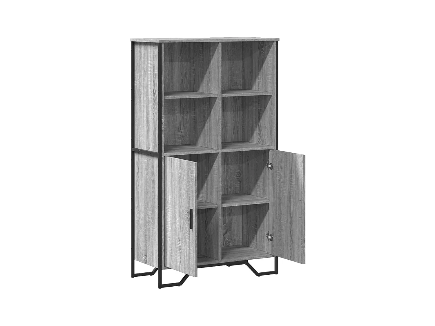 Buffet haut sonoma gris 79,5x35,5x137,5 cm bois d'ingénierie
