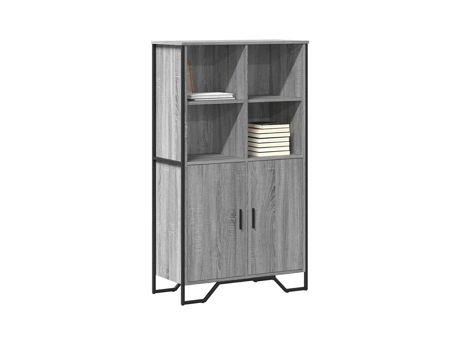Buffet haut sonoma gris 79,5x35,5x137,5 cm bois d'ingénierie