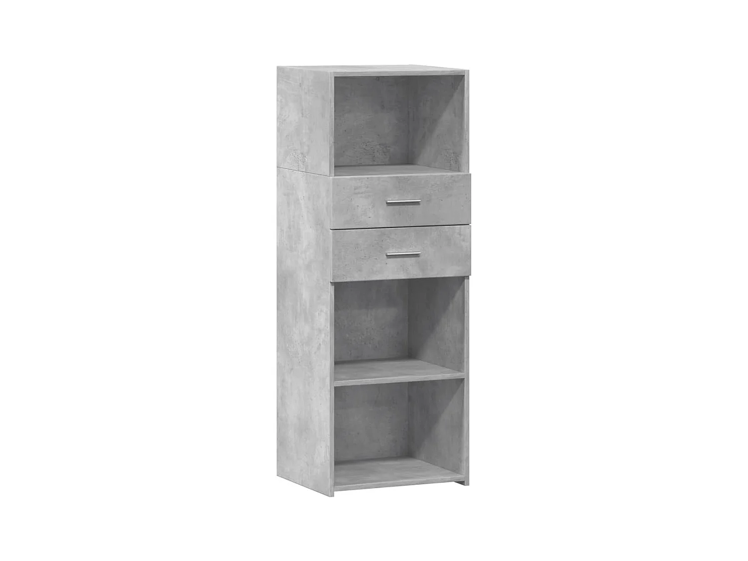 Buffet haut gris béton 45x42,5x124 cm bois d'ingénierie