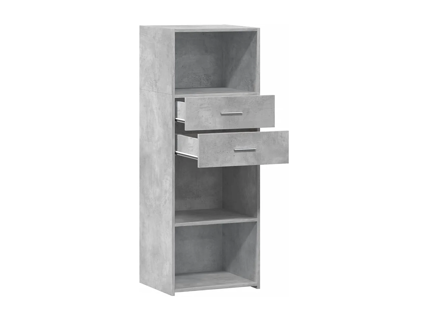 Buffet haut gris béton 45x42,5x124 cm bois d'ingénierie