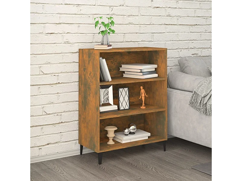 Buffet Chêne fumé 69,5x32,5x90 cm Bois d'ingénierie