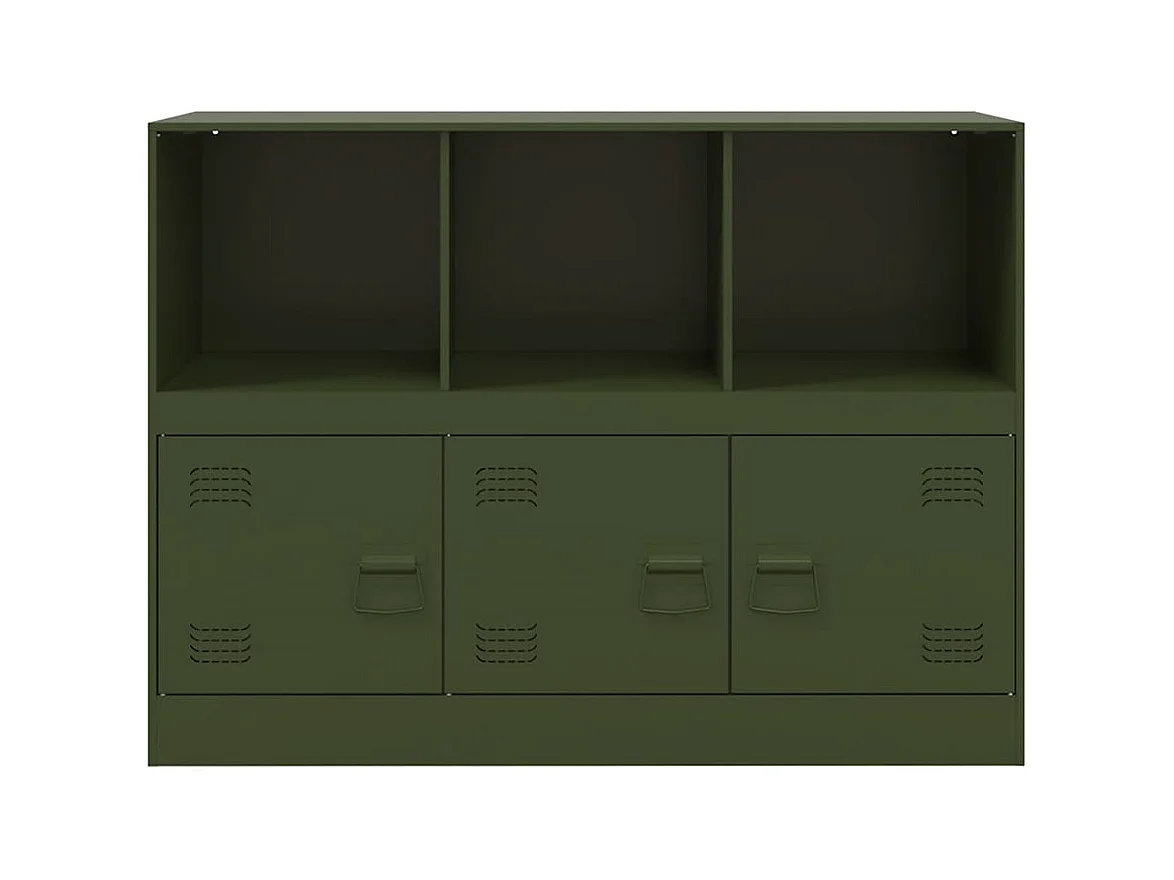 Buffet vert olive 99x39x73 cm acier