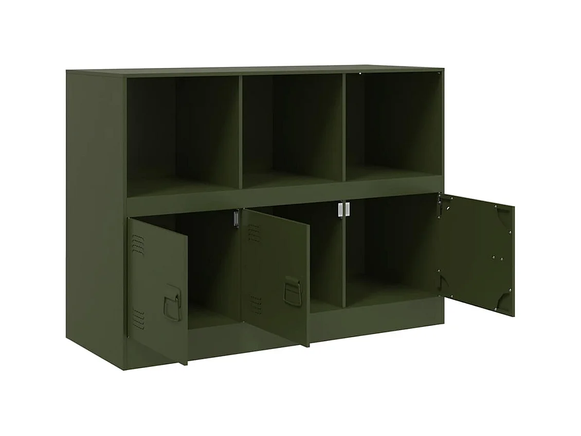 Buffet vert olive 99x39x73 cm acier