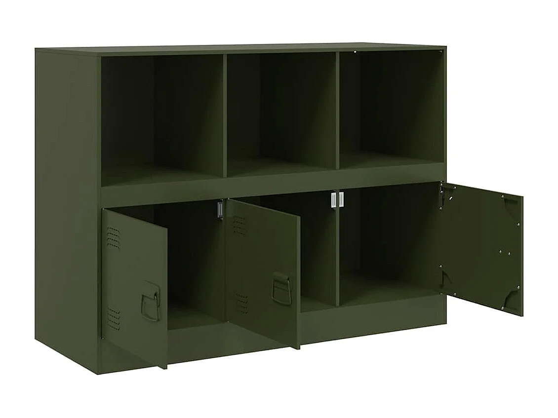 Buffet vert olive 99x39x73 cm acier