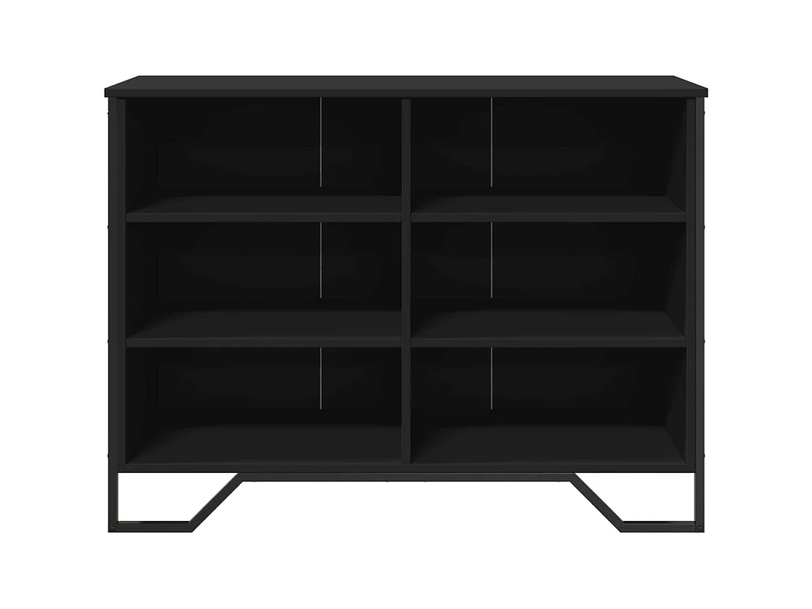 Buffet noir 101x35,5x74,5 cm bois d'ingénierie