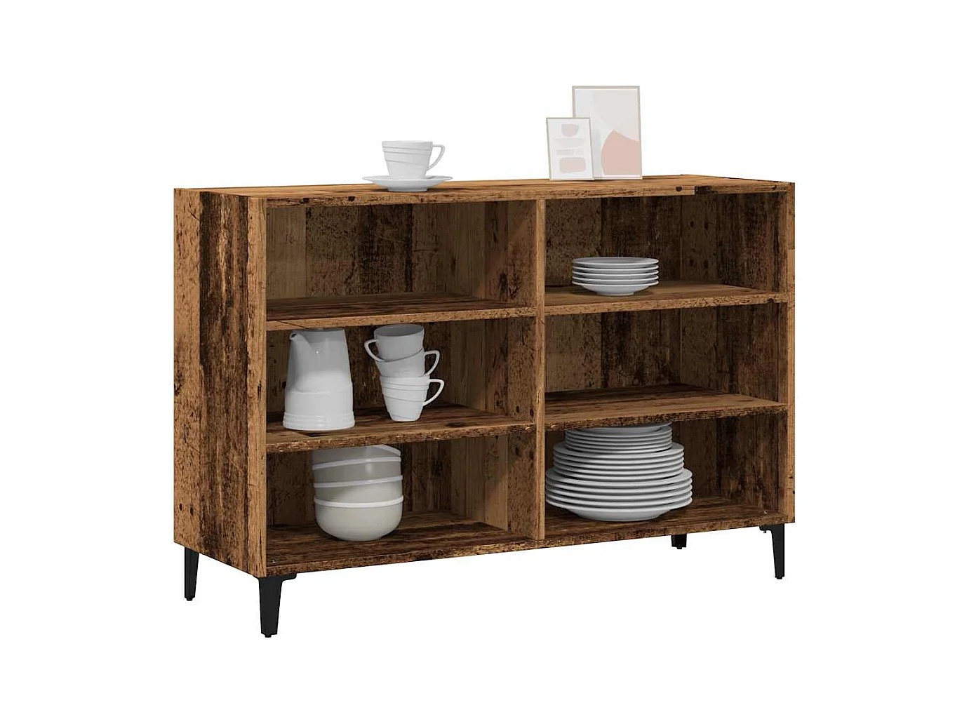 Buffet vieux bois 103,5x35x70 cm bois d'ingénierie
