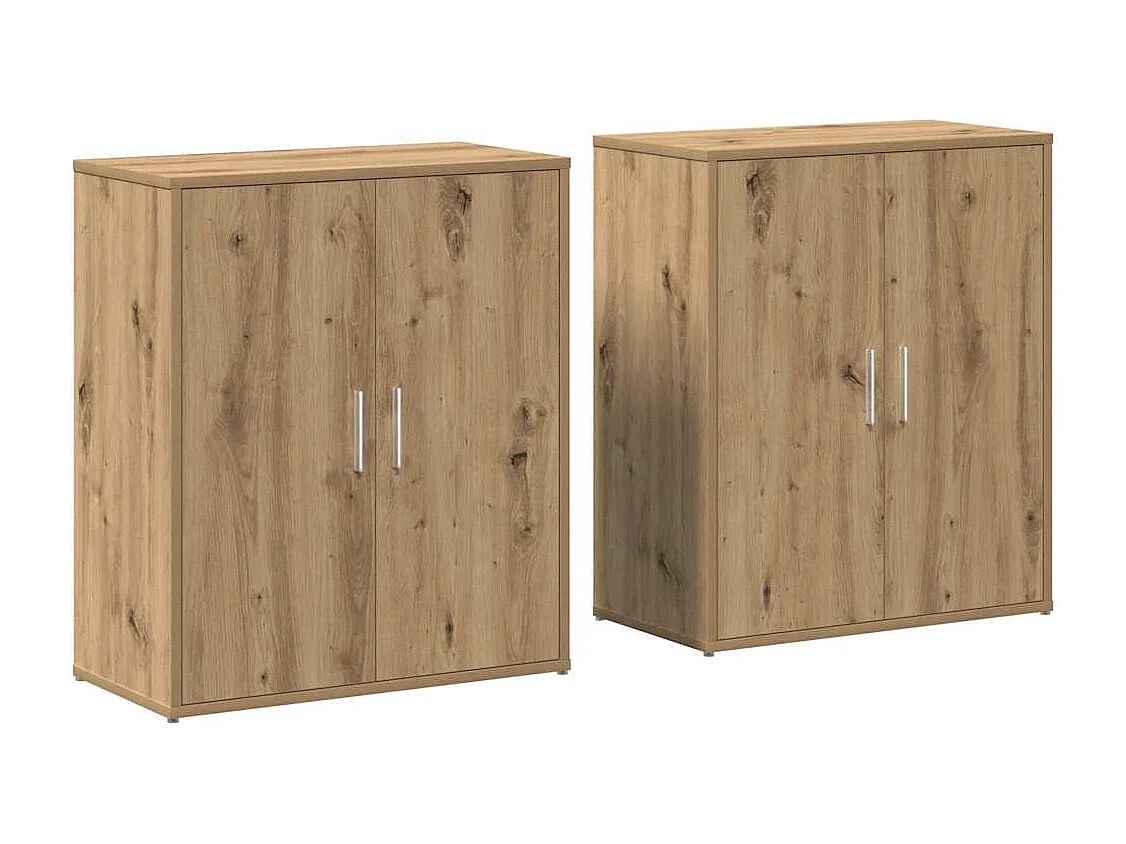 Mobile alto con ripiano 2 pezzi in rovere lavorato a mano 60 x 31 x 70 cm