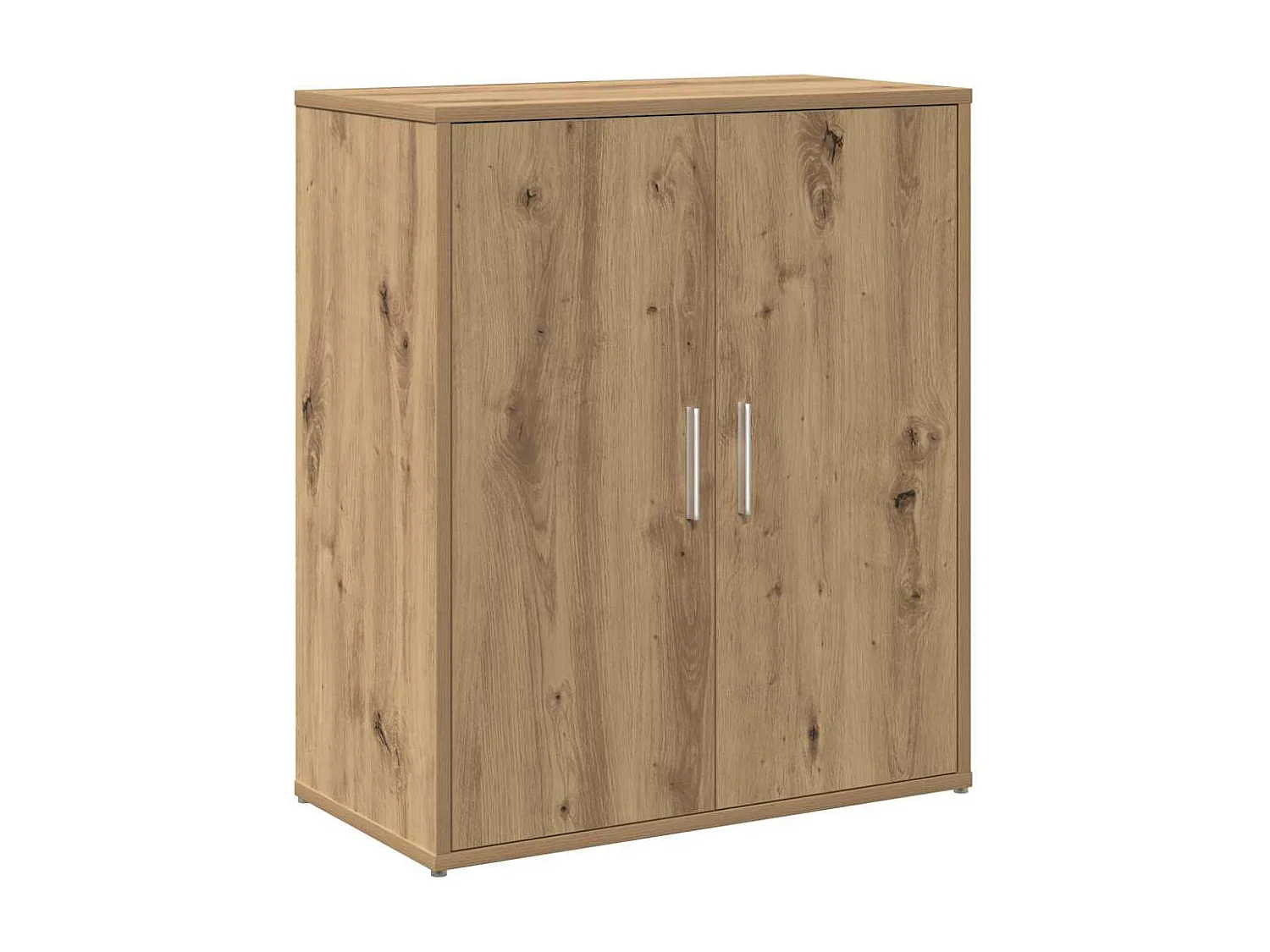 Mobile alto con ripiano 2 pezzi in rovere lavorato a mano 60 x 31 x 70 cm