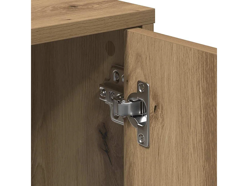 Mobile alto con ripiano 2 pezzi in rovere lavorato a mano 60 x 31 x 70 cm