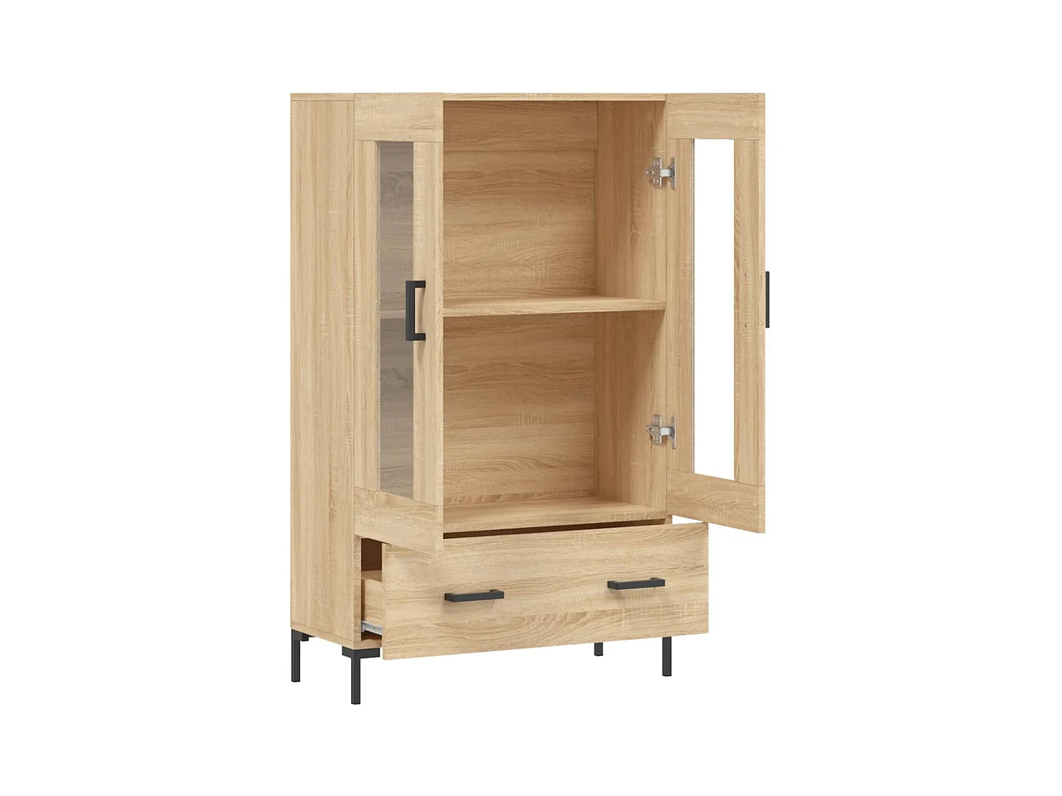 Hoog dressoir Sonoma eiken 69,5x31x115 cm bewerkt hout