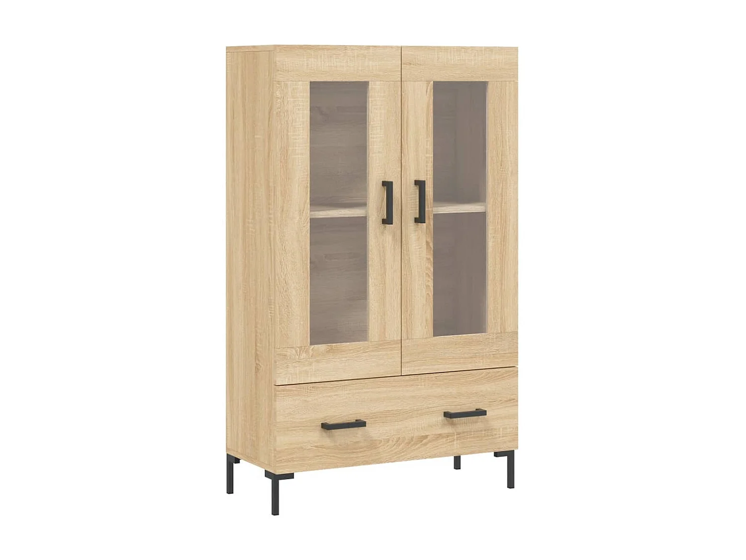 Buffet haut chêne sonoma 69,5x31x115 cm bois d'ingénierie