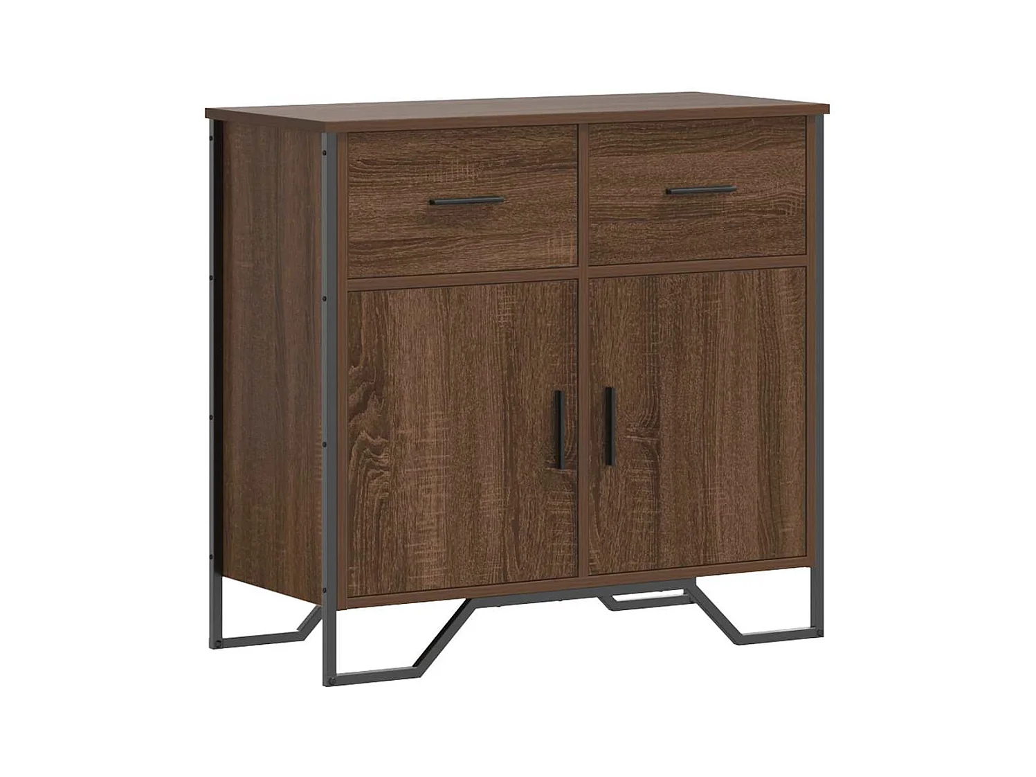 Sideboard aus brauner Eiche, 79,5 x 35,5 x 74,5 cm, Holzwerkstoff