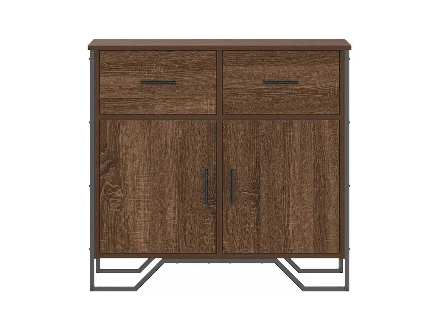 Sideboard aus brauner Eiche, 79,5 x 35,5 x 74,5 cm, Holzwerkstoff