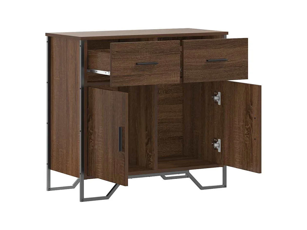 Sideboard aus brauner Eiche, 79,5 x 35,5 x 74,5 cm, Holzwerkstoff