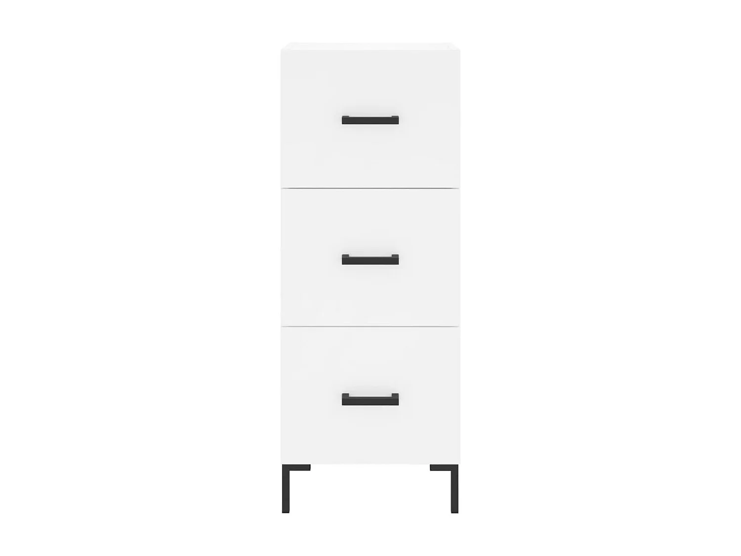 Wit hoog dressoir 34,5x34x180 cm Technisch hout