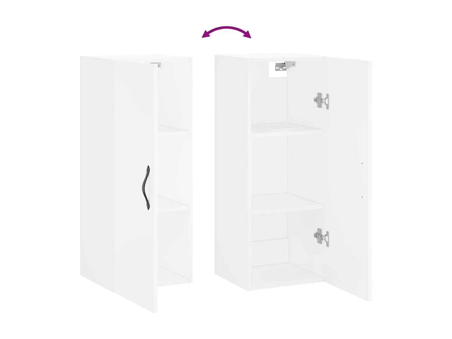 Armoire murale blanc 34,5x34x90 cm bois d'ingénierie