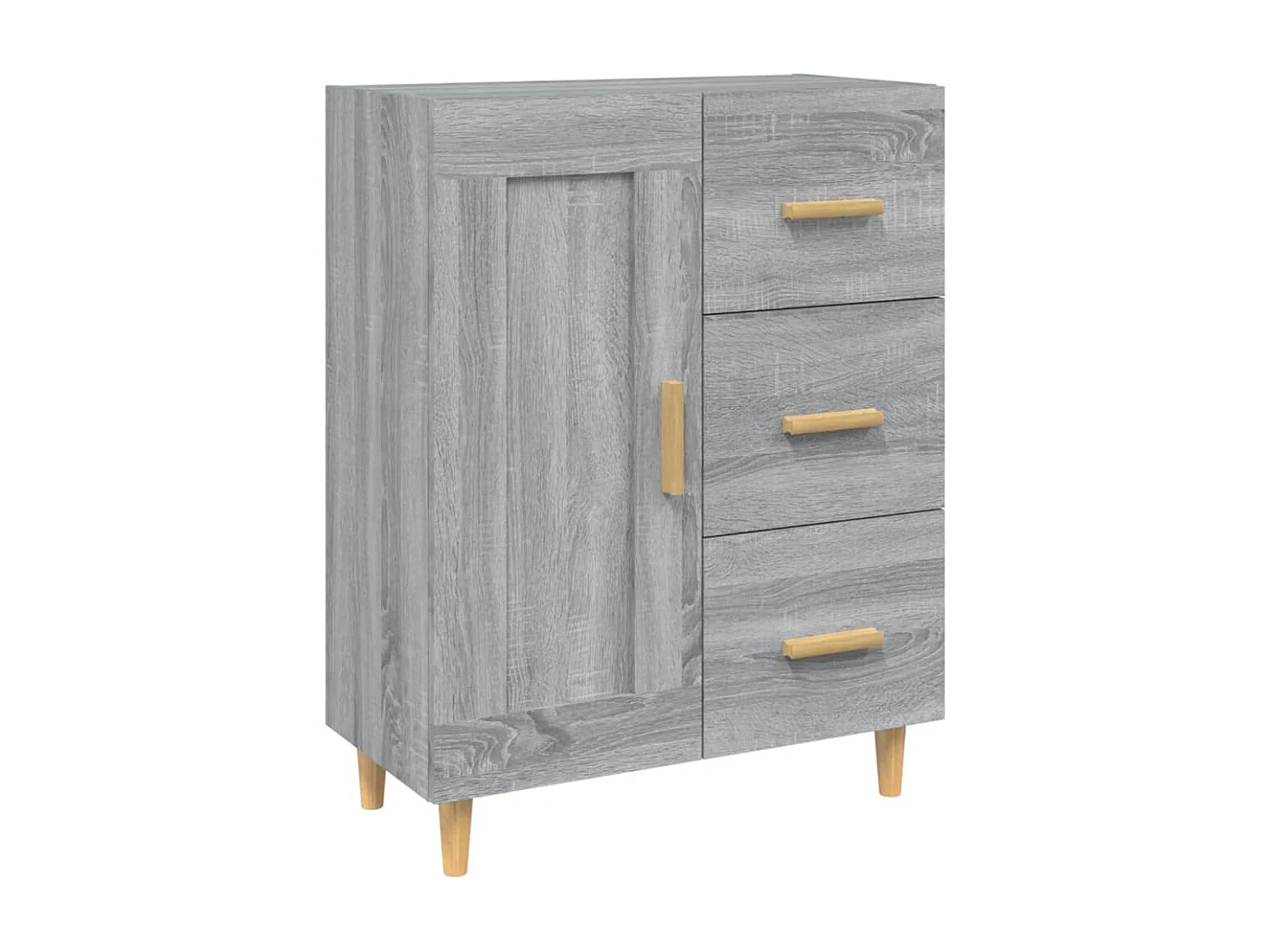 Credenza Sonoma grigia 69,5x34x90 cm Legno ingegnerizzato