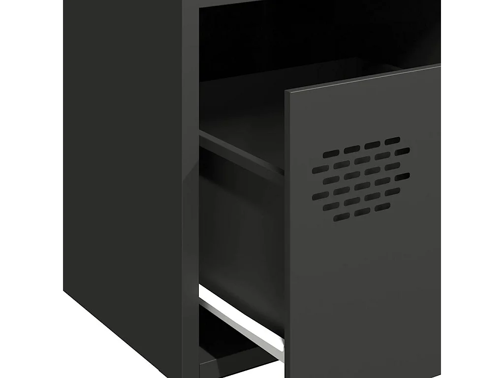 Buffet noir 35x39x73,5 cm acier laminé à froid