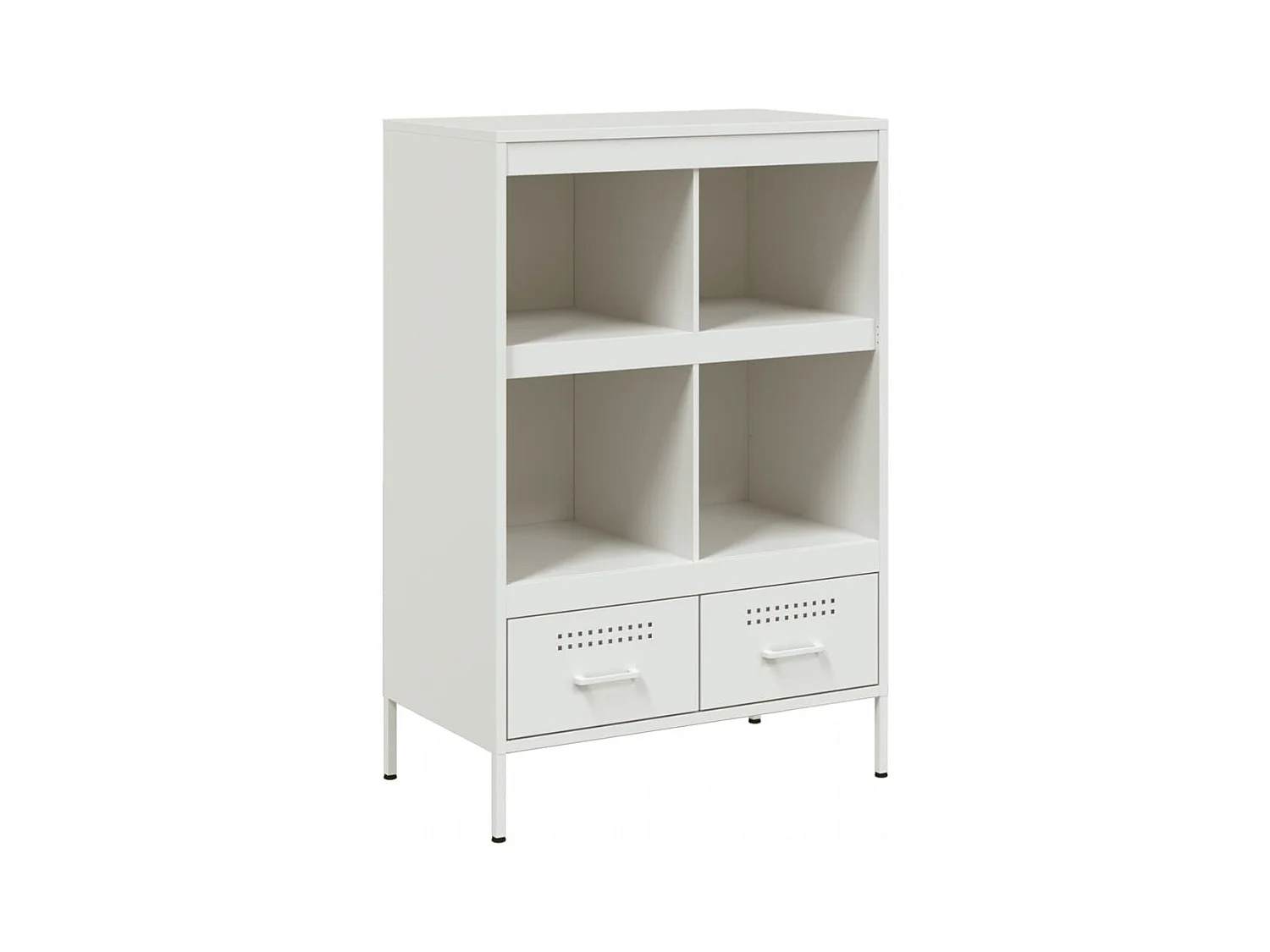 Buffet haut blanc 68x39x101,5 cm acier
