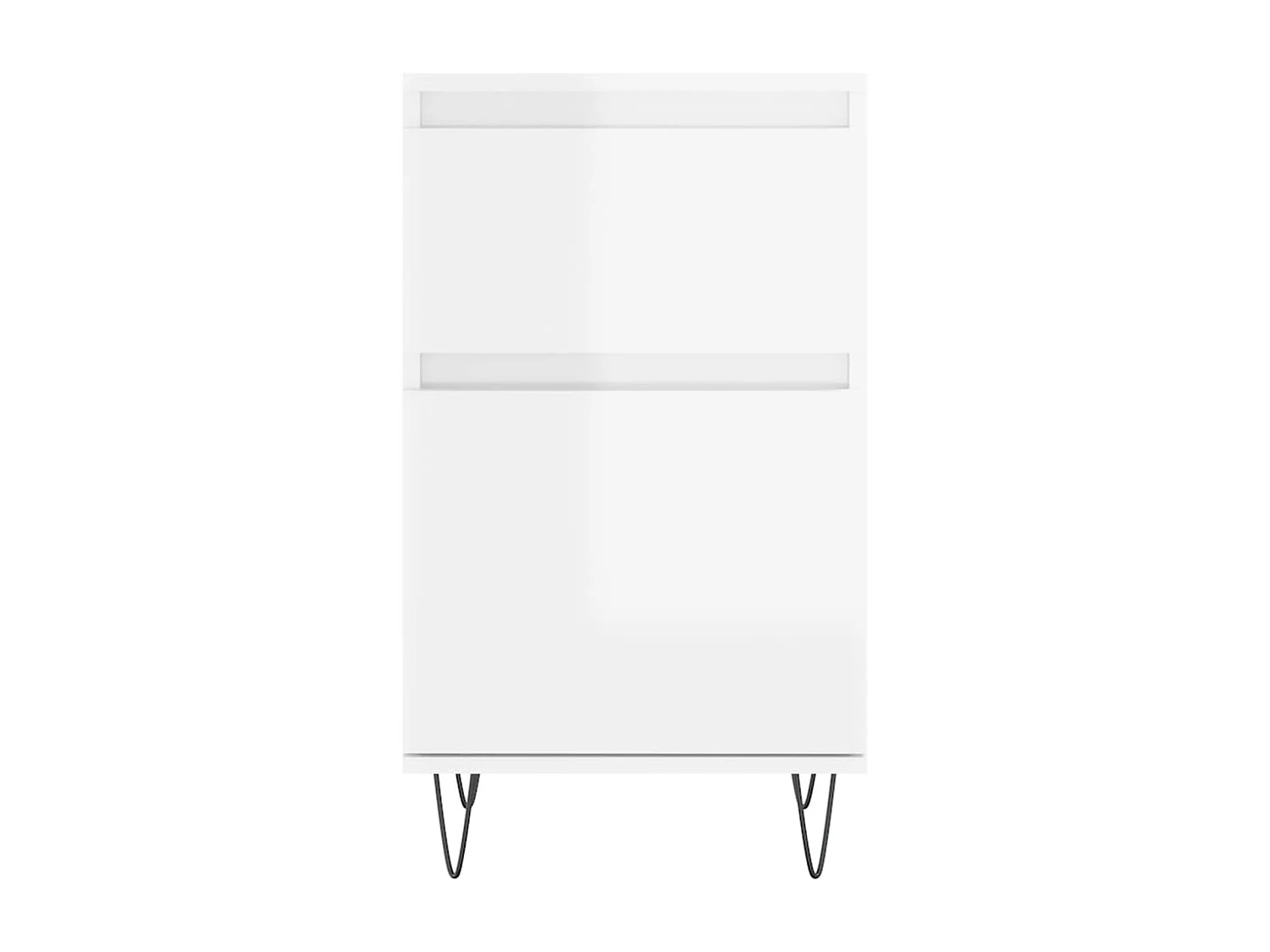 Buffets 2 pcs blanc brillant 40x35x70 cm bois d'ingénierie