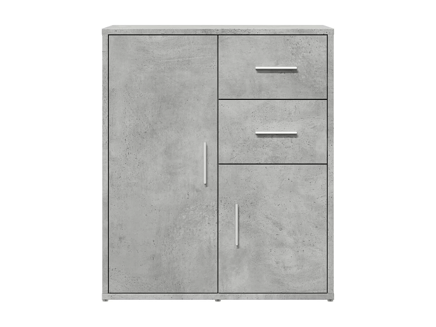 Credenze 2 pezzi grigio cemento 60x31x70 cm in legno ingegnerizzato
