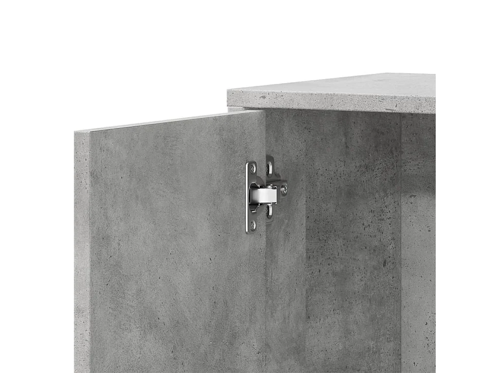 Credenze 2 pezzi grigio cemento 60x31x70 cm in legno ingegnerizzato