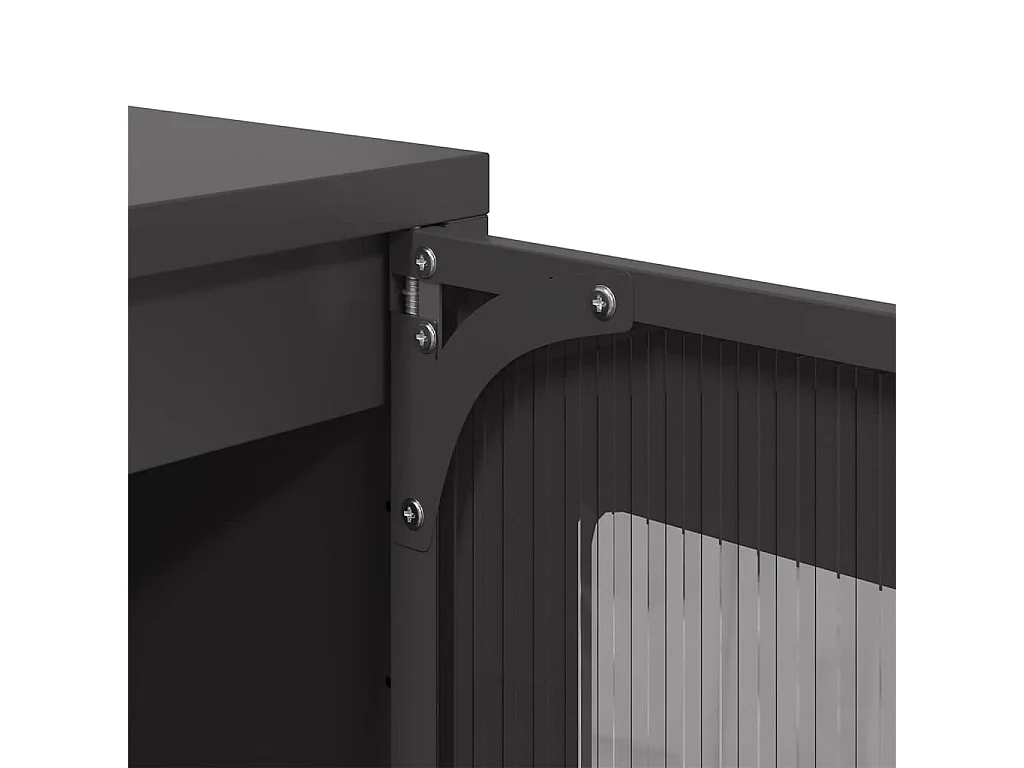 Buffet haut noir 68x39x111,5 cm acier