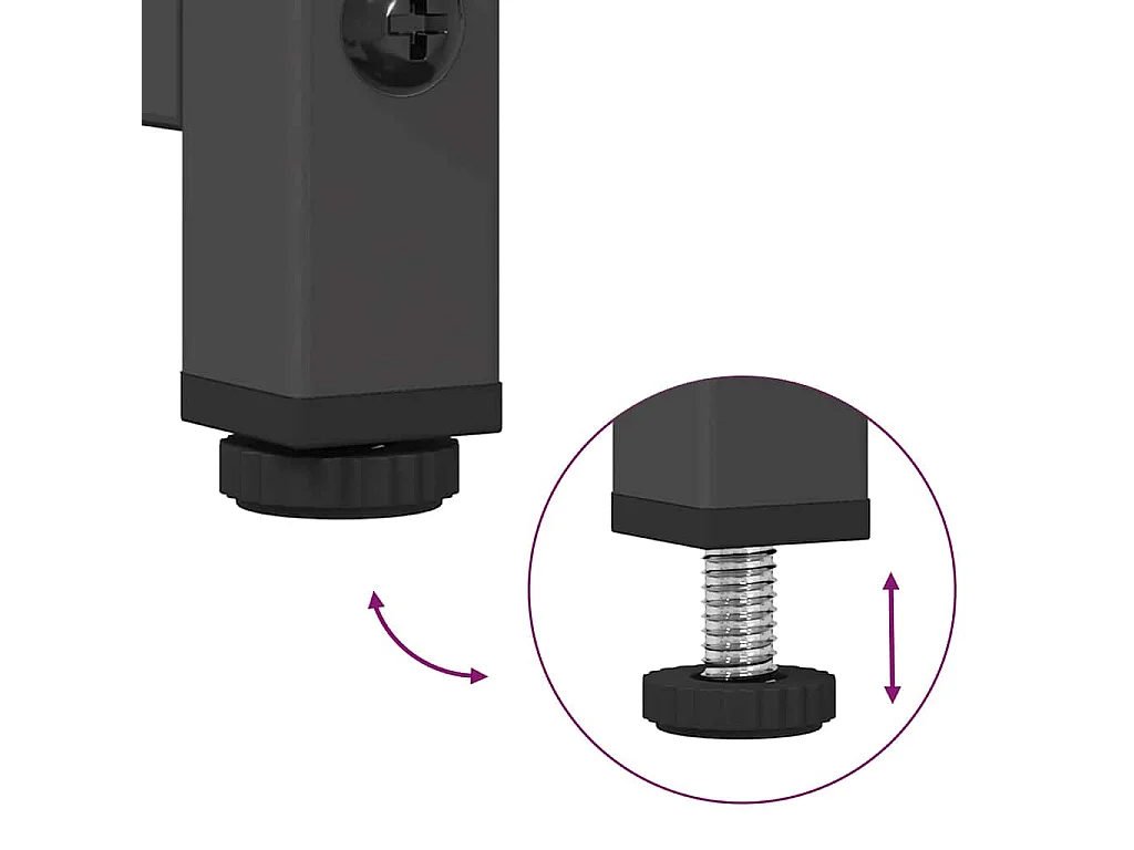 Buffet haut noir 68x39x111,5 cm acier