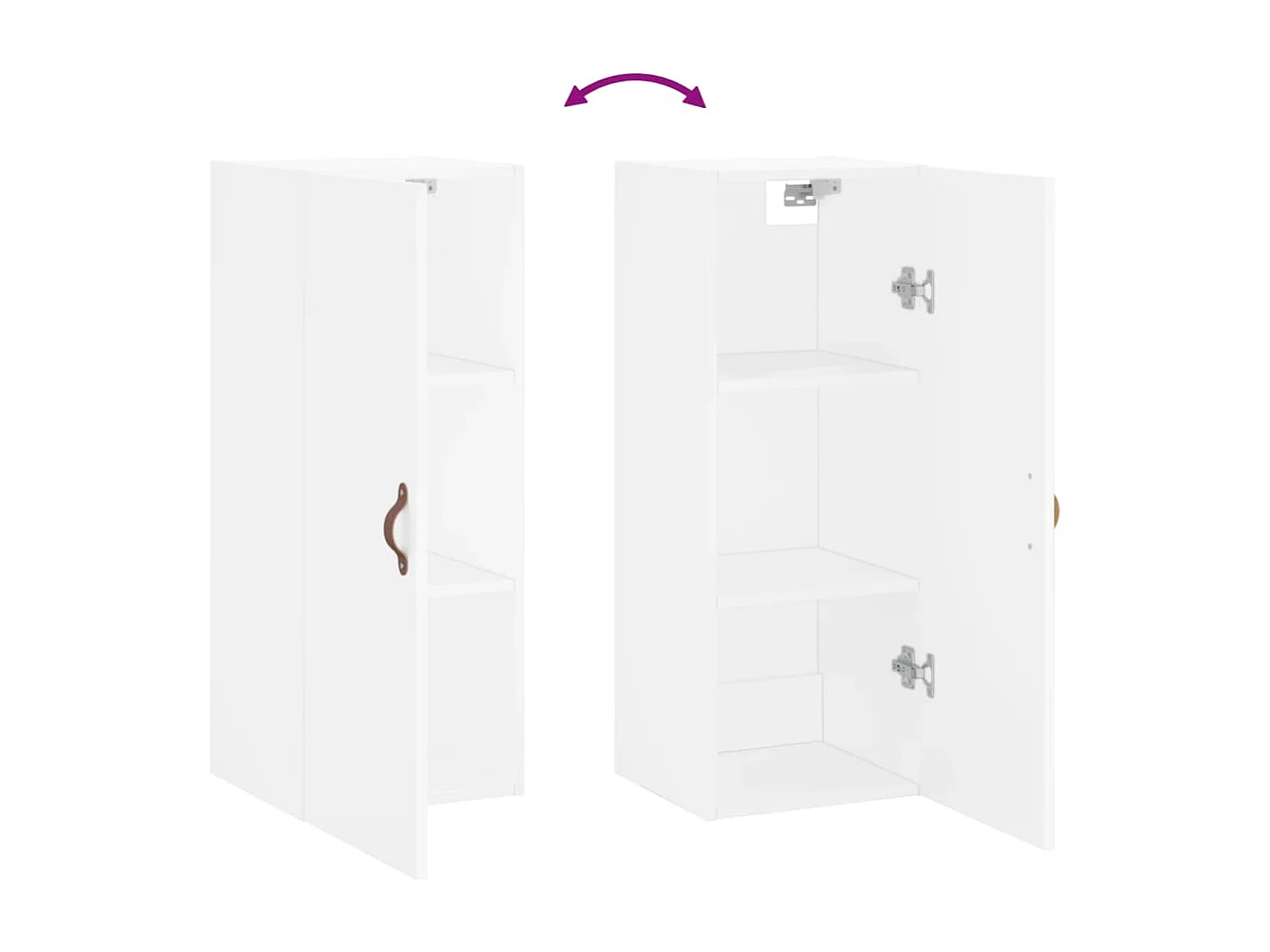 Armoire murale blanc 34,5x34x90 cm