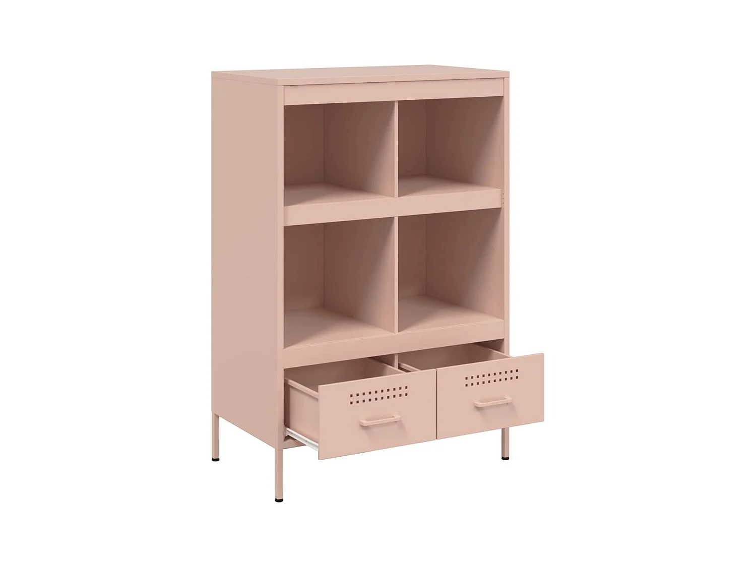 Roze hoog dressoir 68x39x101,5 cm staal