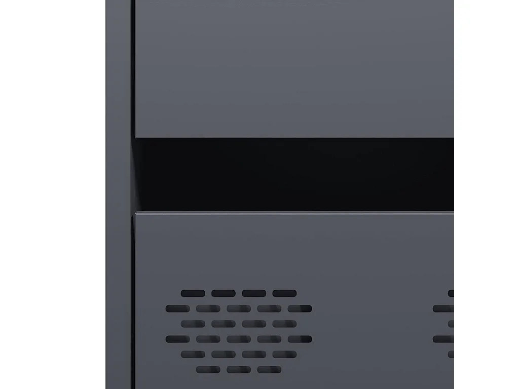 Buffet haut anthracite 68x39x101,5 cm acier