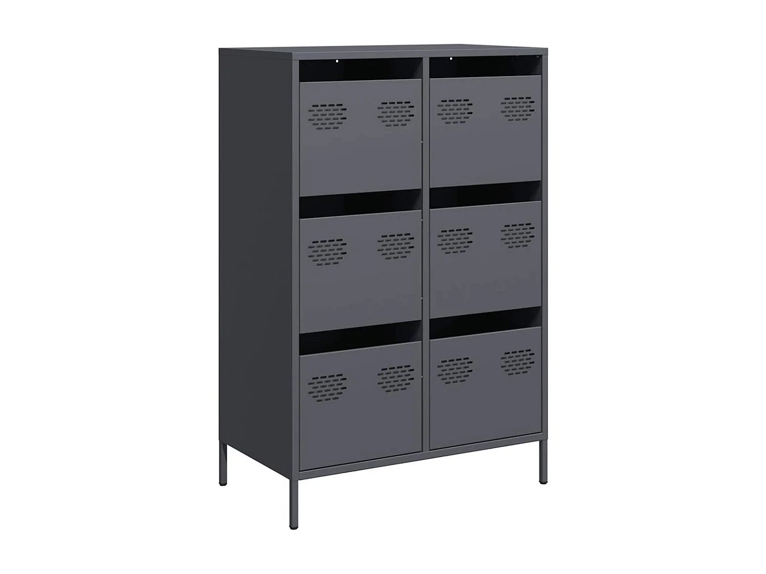 Buffet haut anthracite 68x39x101,5 cm acier