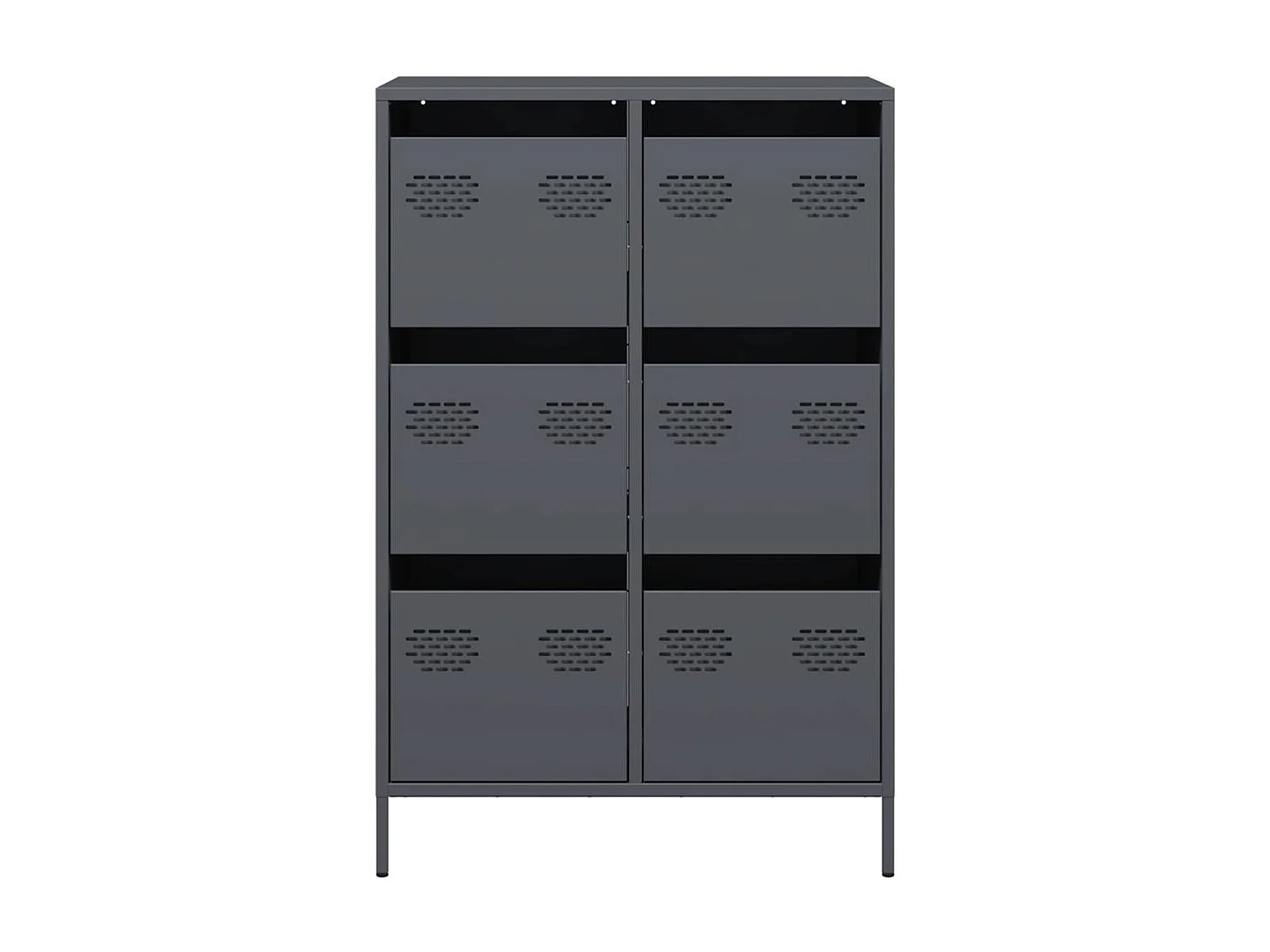 Buffet haut anthracite 68x39x101,5 cm acier