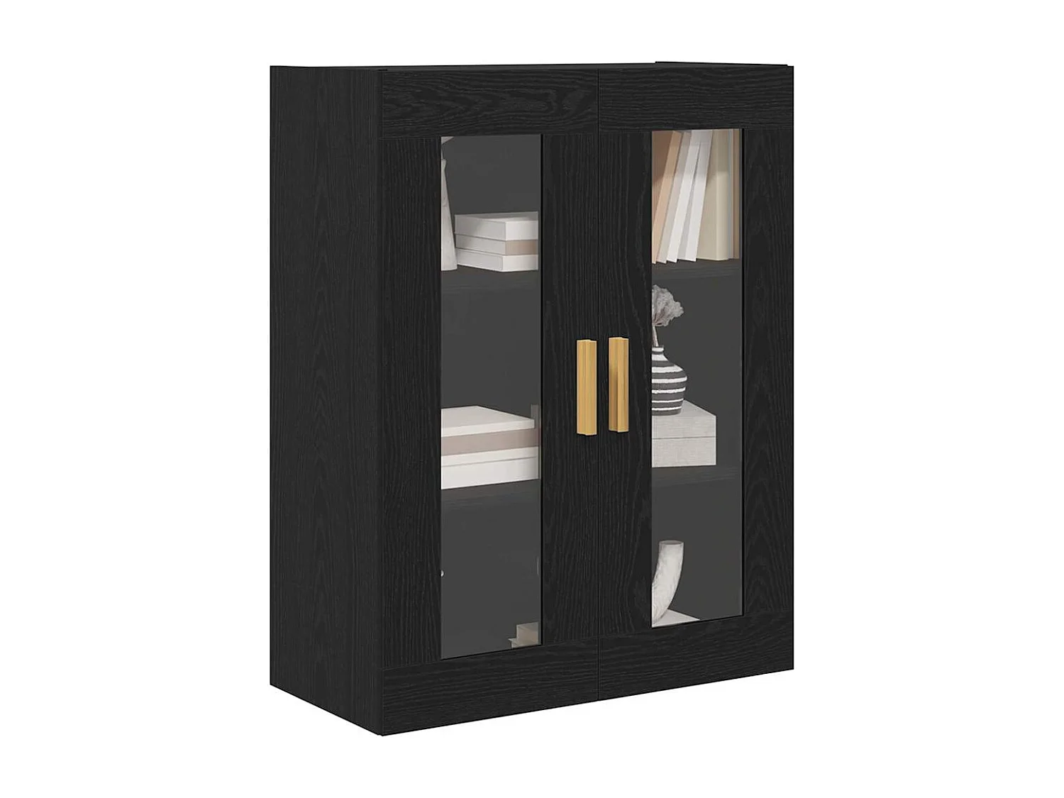 Cabinet mural en chêne noir - 69,5x34x90 cm