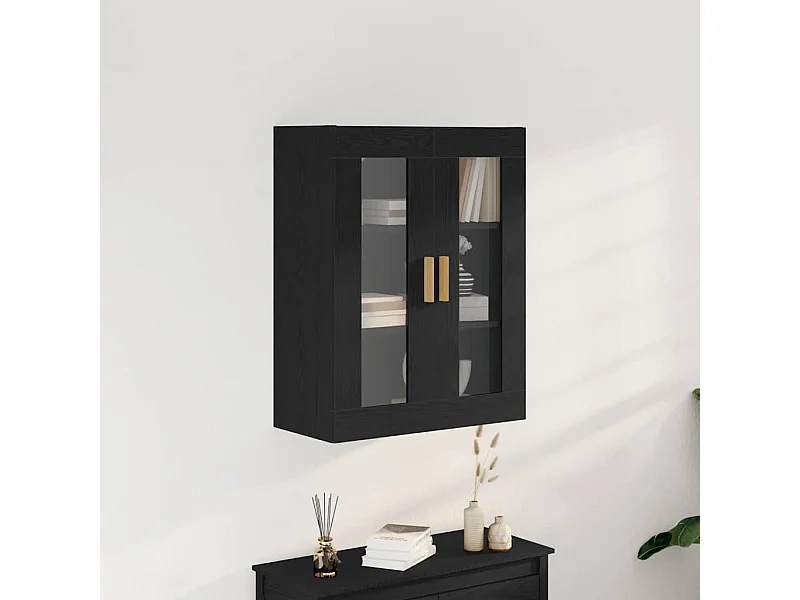 Armario de pared de roble negro - 69,5x34x90 cm