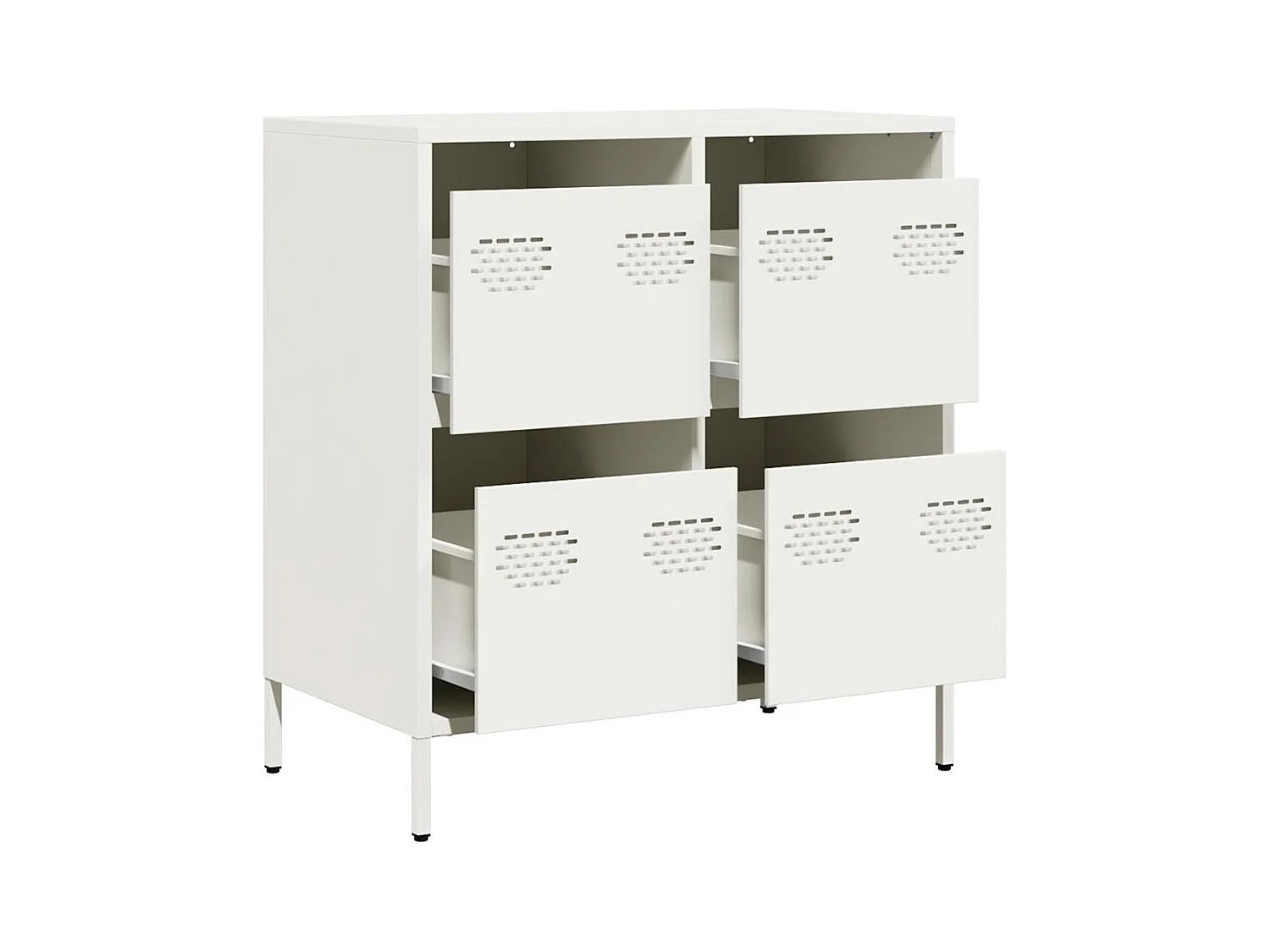Buffet blanc 68x39x73,5 cm acier laminé à froid