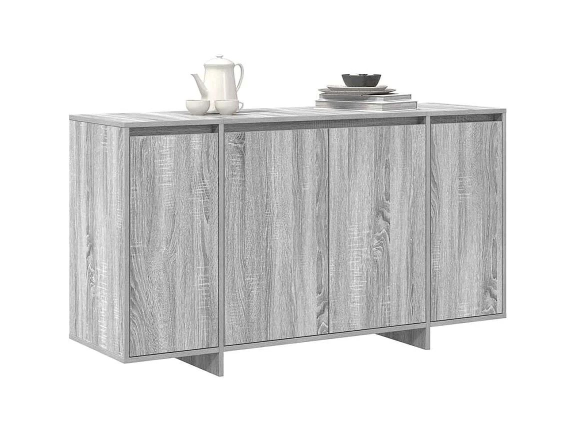 Buffet gris Gris sonoma Bois d'ingénierie 135 x 41 x 75 cm