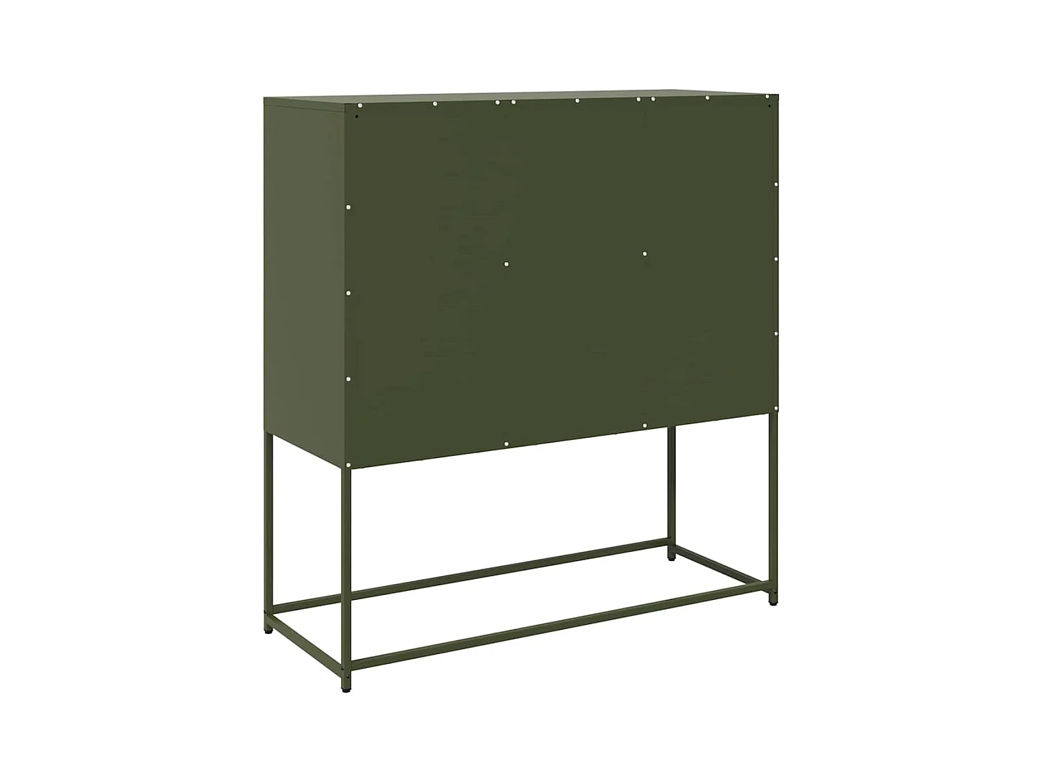 Buffet vert olive 100,5x39x107 cm acier laminé à froid