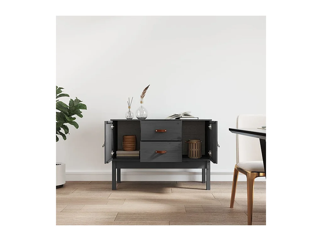 Grijs buffet 110x40x78 cm Massief grenenhout