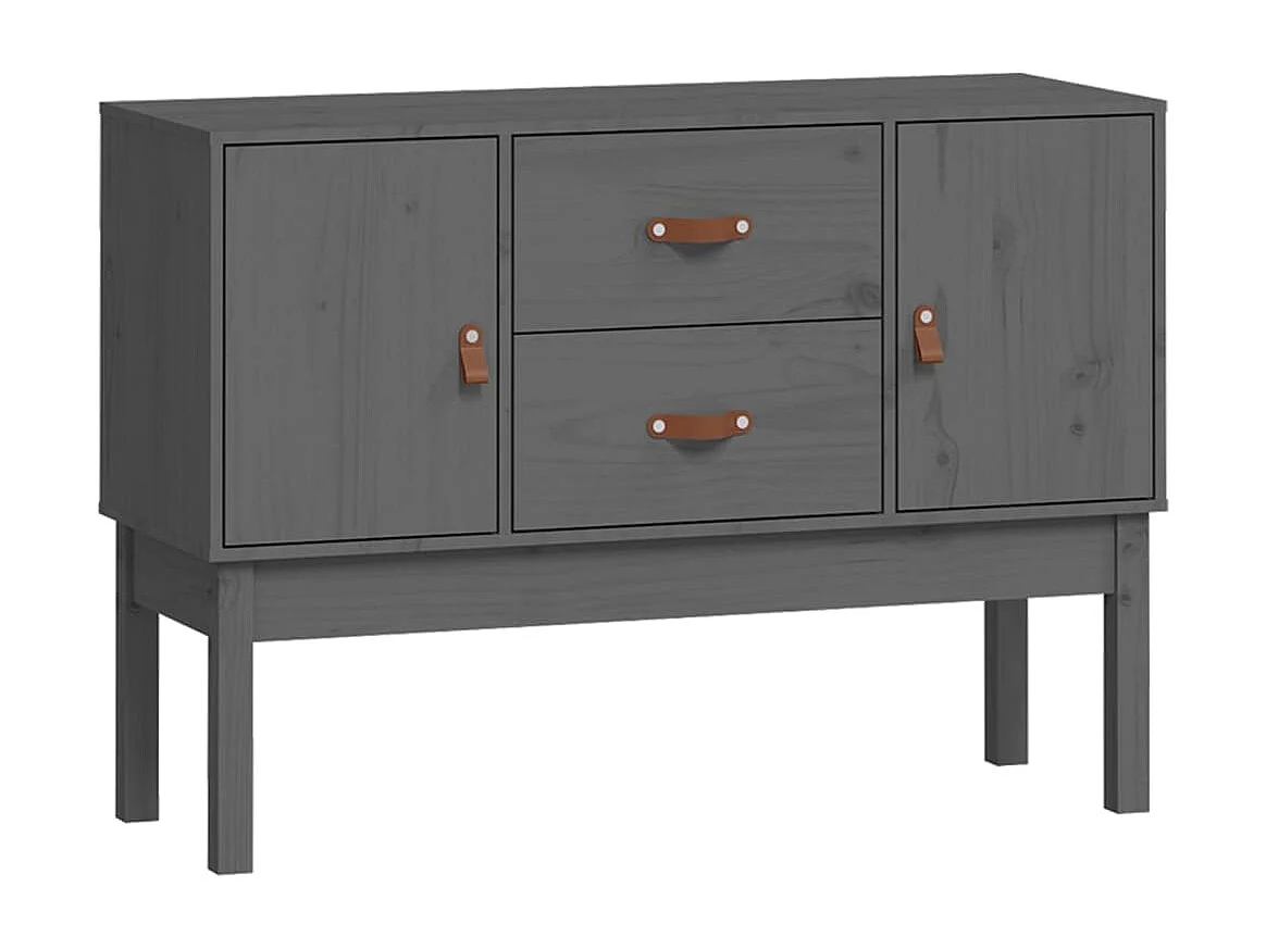 Buffet Gris 110x40x78 cm Bois massif de pin