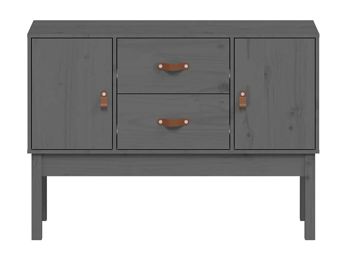 Buffet Gris 110x40x78 cm Bois massif de pin