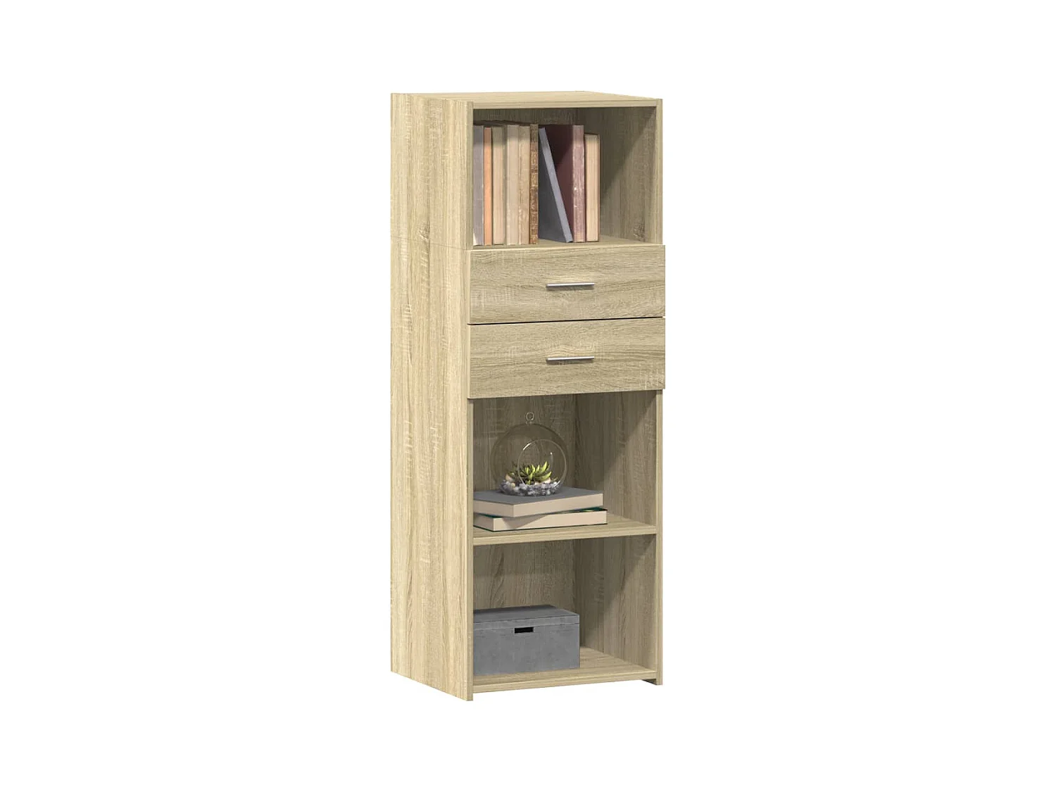Buffet haut chêne sonoma 45x42,5x124 cm bois d'ingénierie