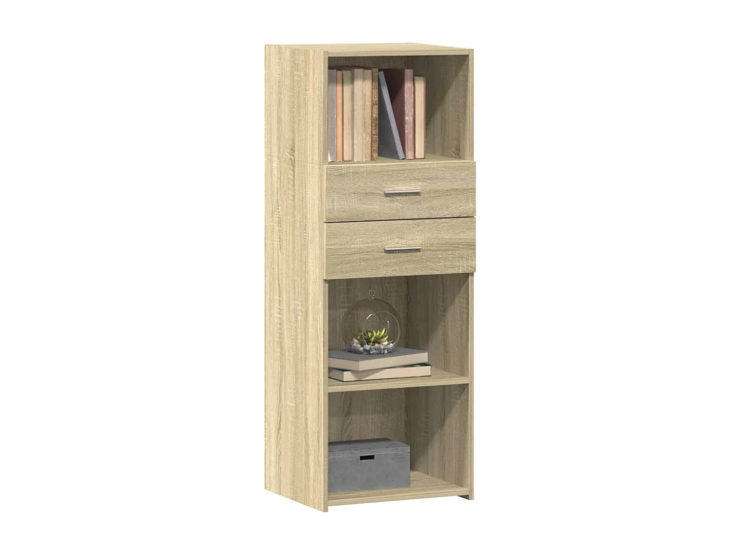 Buffet haut chêne sonoma 45x42,5x124 cm bois d'ingénierie