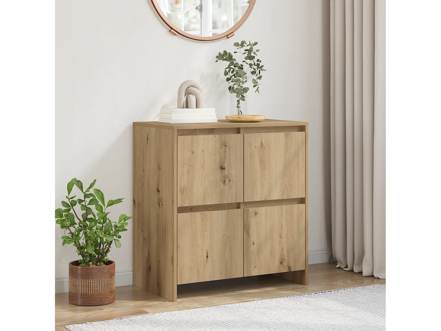 Buffet chêne artisanal 70 x 41 x 75 cm Bois d'ingénierie