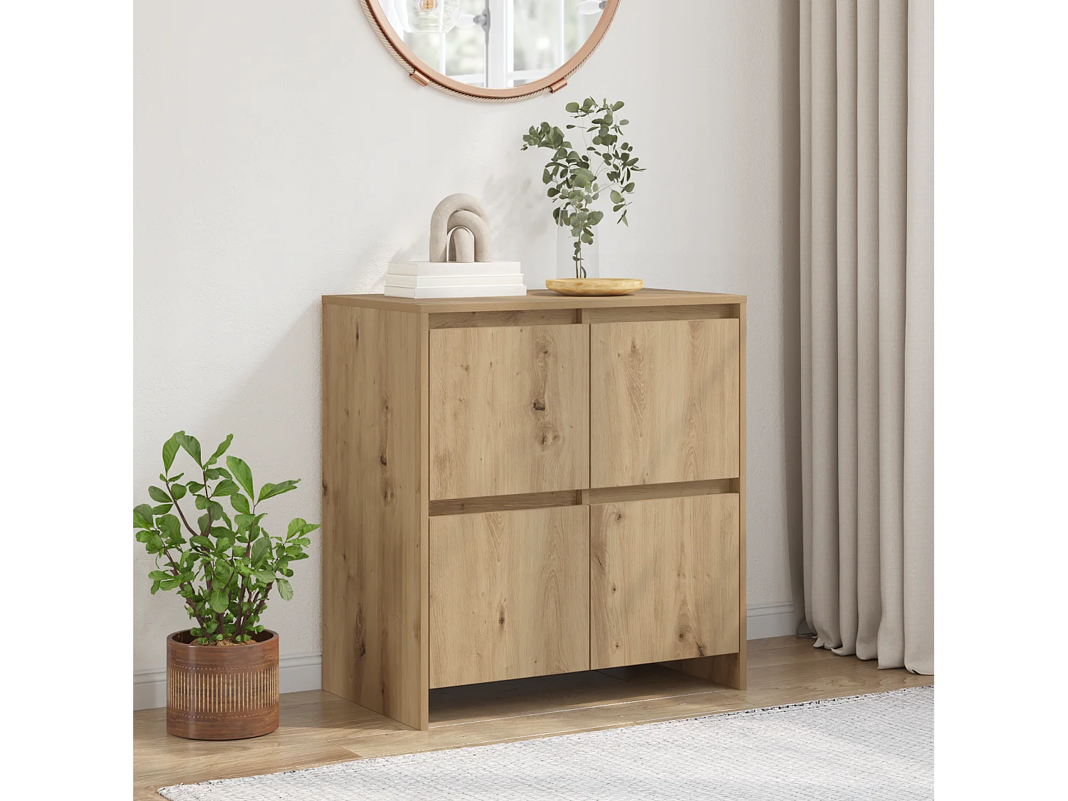 Buffet chêne artisanal 70 x 41 x 75 cm Bois d'ingénierie