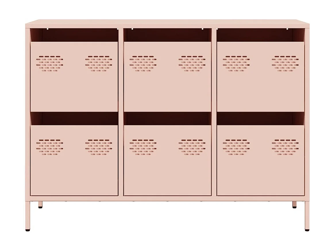 Buffet rose 101,5x39x73,5 cm acier laminé à froid