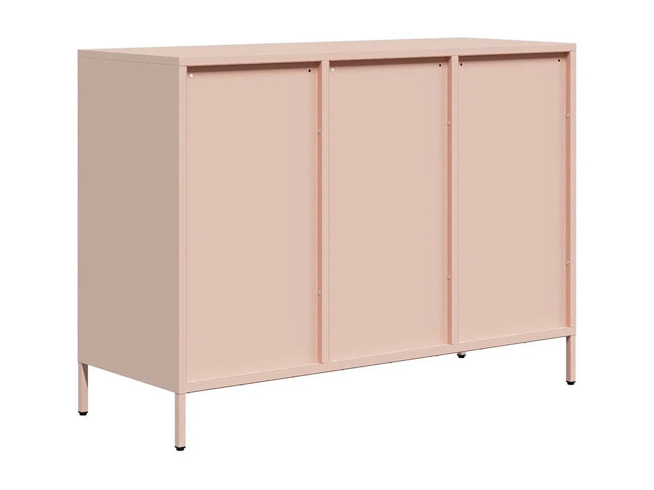 Buffet rose 101,5x39x73,5 cm acier laminé à froid